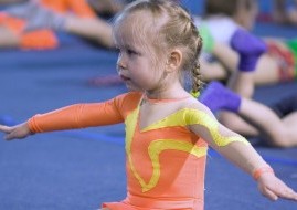 Beginner gymnasts advance on different levels.