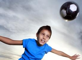 Start youth soccer players early with head ball technique. 