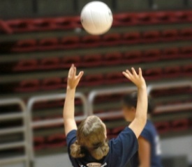 Stress movement during volleyball drills