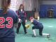 Softball Drills: Backhand Fielding Drill